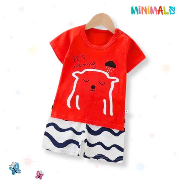It's Raining Print Shorts Set