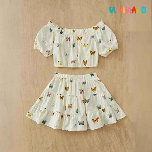 Butterfly Printed Crop Top