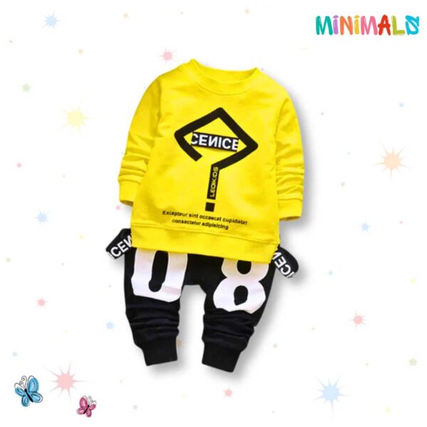 Yellow Design Soft Premium Sweatshirt & Trouser Pair