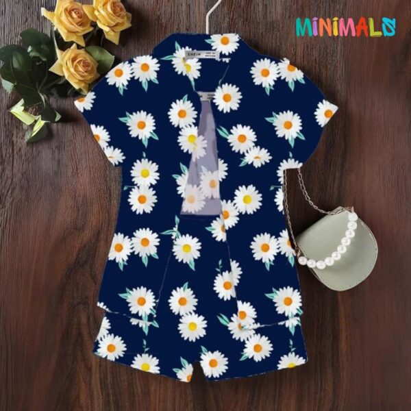 Daisy Printed Set - Blue