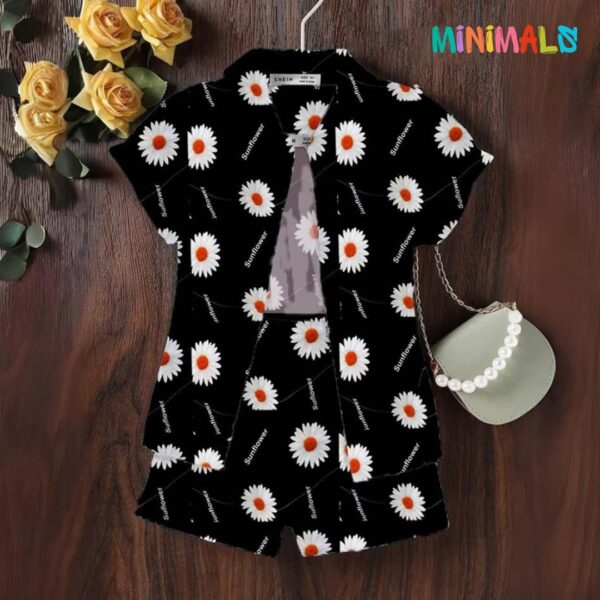 Daisy Printed Set - Black